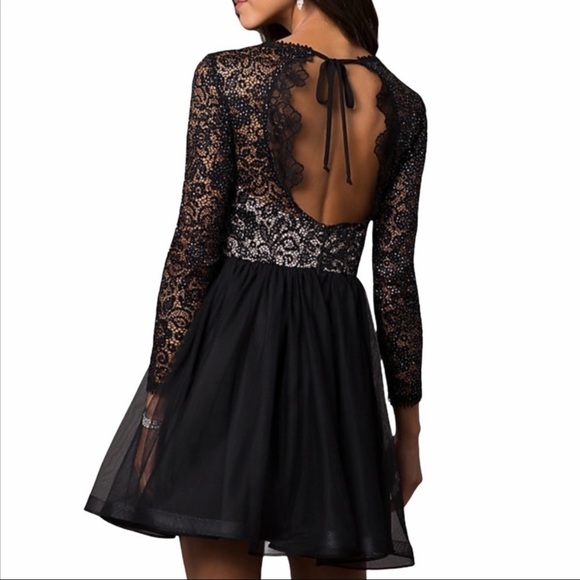 My Michelle Coral Lace Sequin Tulle Skirt Dress - Picture 10 of 10